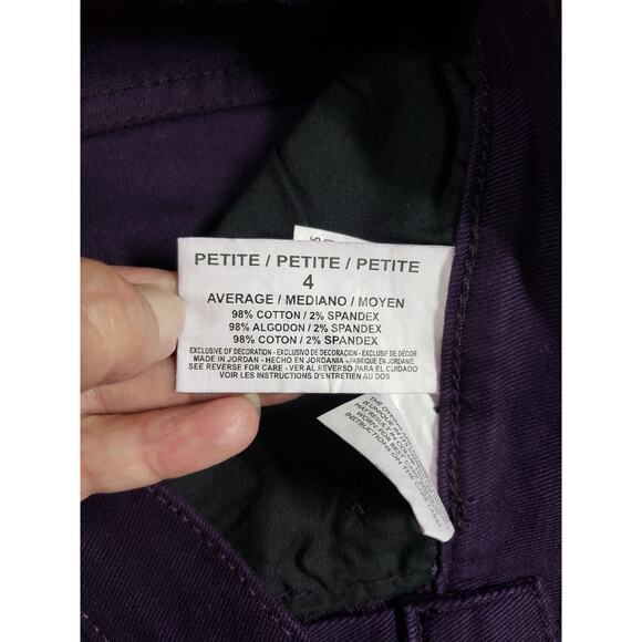 Gloria Vanderbilt Jeans Size 4 Petite Womens Purple Amanda Slimming Straight NWT - Picture 6 of 16